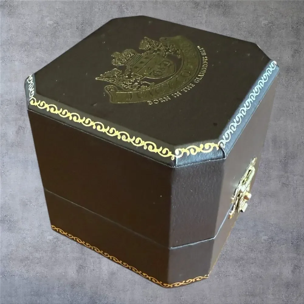 Juicy Couture Vtg Charm Box Brown Gold Crest Octagon Jewelry Case Y2K Nordstrom